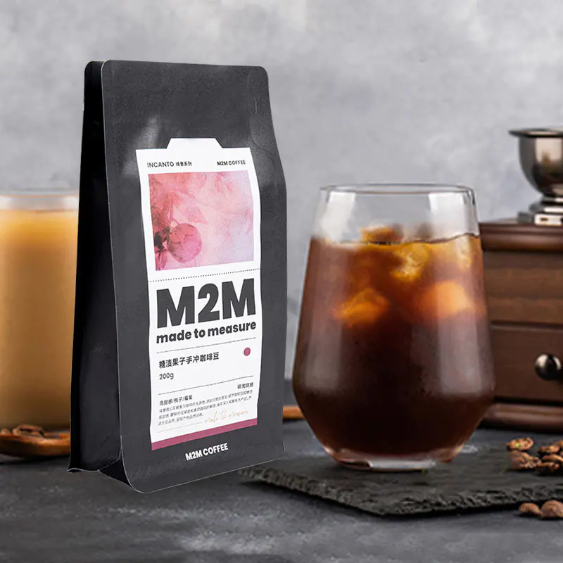 250g,500g,1kg kávés csomagolótáska matricás címkével 250g,500g,1kg kávés csomagolótáska matricás címkével